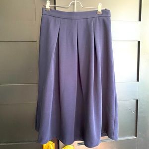 Perfectly pleated navy blue work skirt